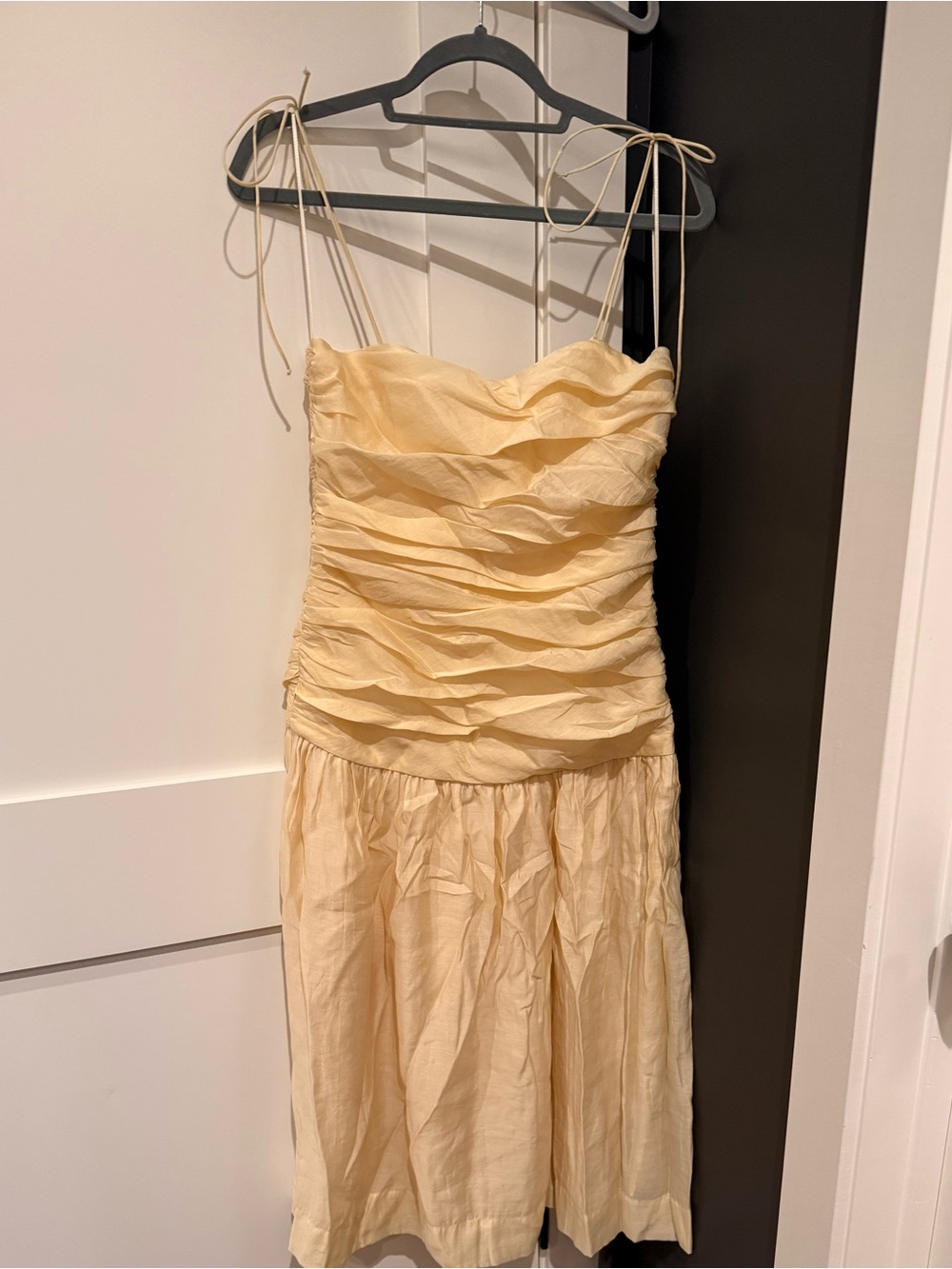 Never worn Zara Butter Yellow Dress Size M
